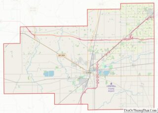 Map of Allen County, Ohio