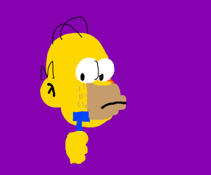 Homer Weightlifting - Drawception