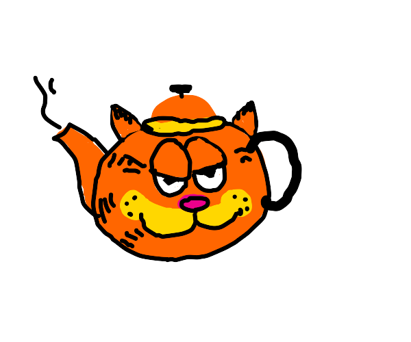 garfield as a teapot