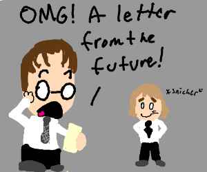 Jim pranks dwight with letter from future