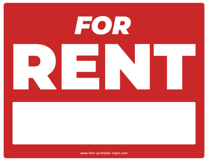 For Rent Sign