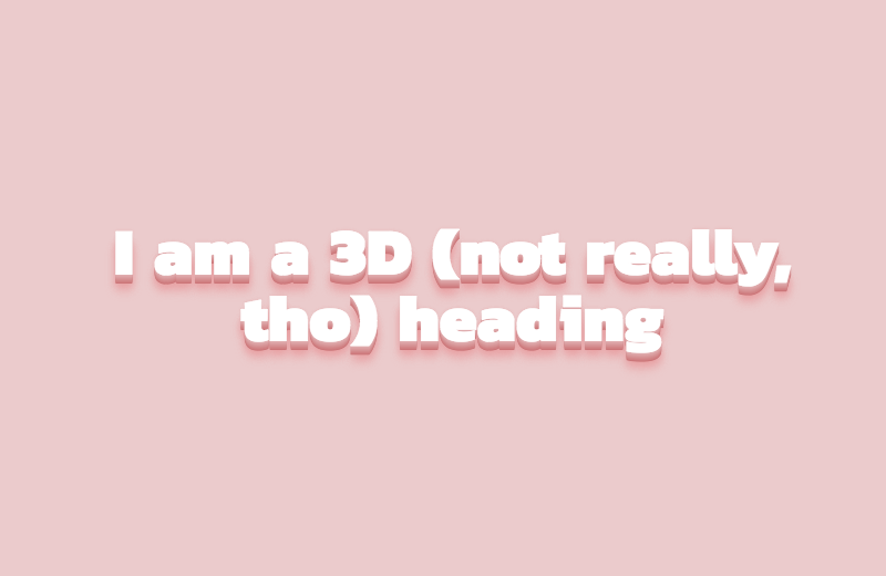 CSS 3D Text Shadow