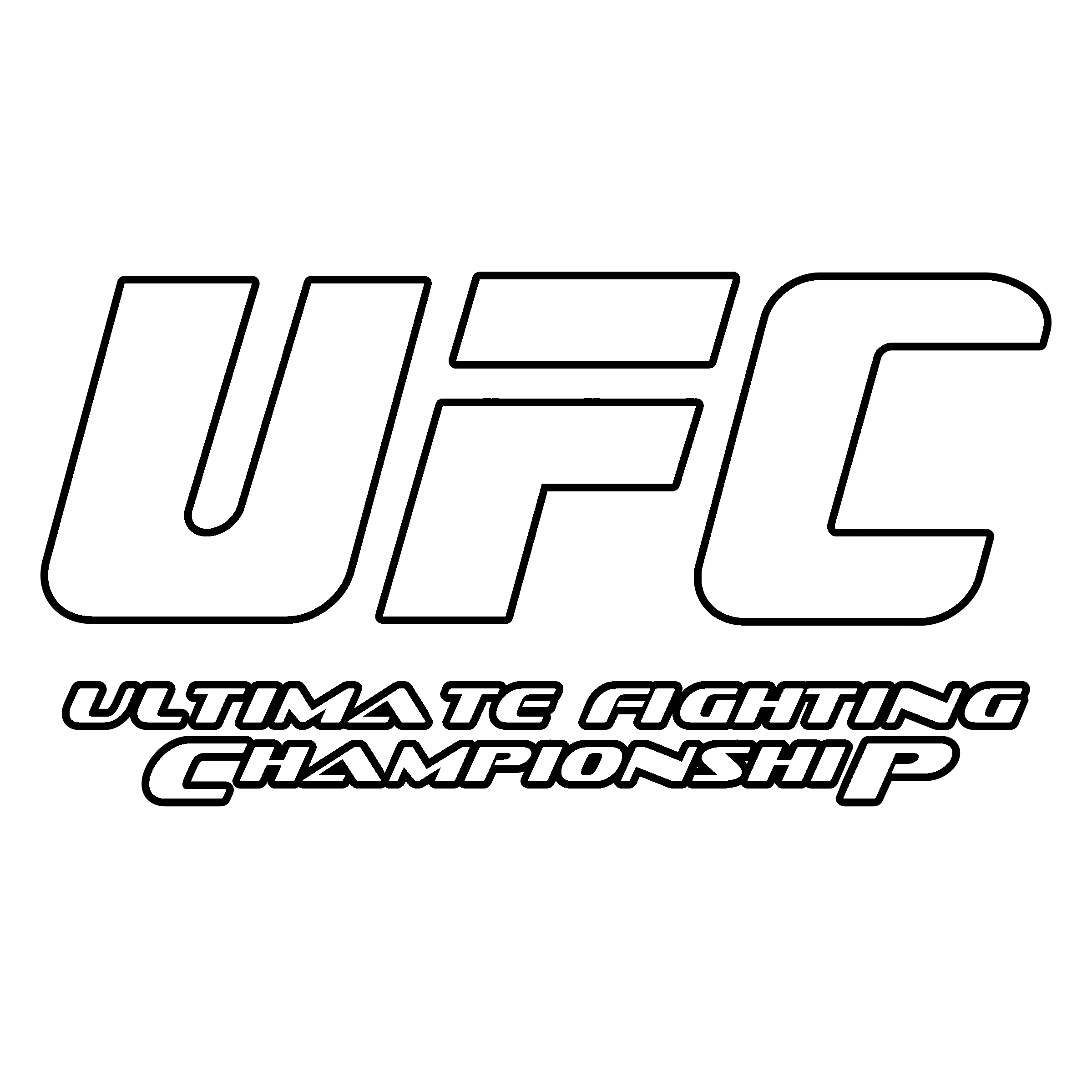 UFC Logo black and white