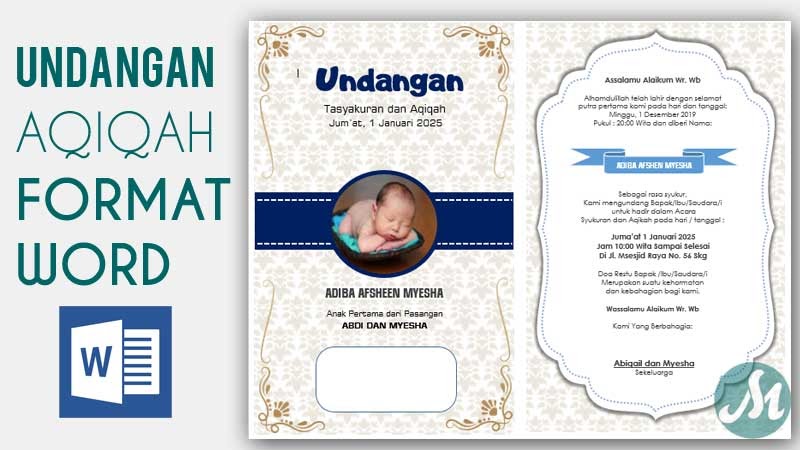 Detail Undangan Puputan Bayi Word Nomer 10