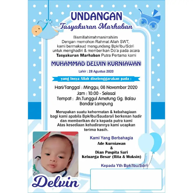 Detail Undangan Puputan Bayi Word Nomer 15