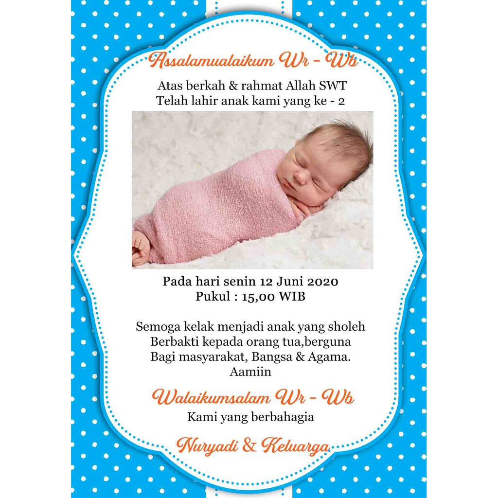 Detail Undangan Puputan Bayi Word Nomer 3