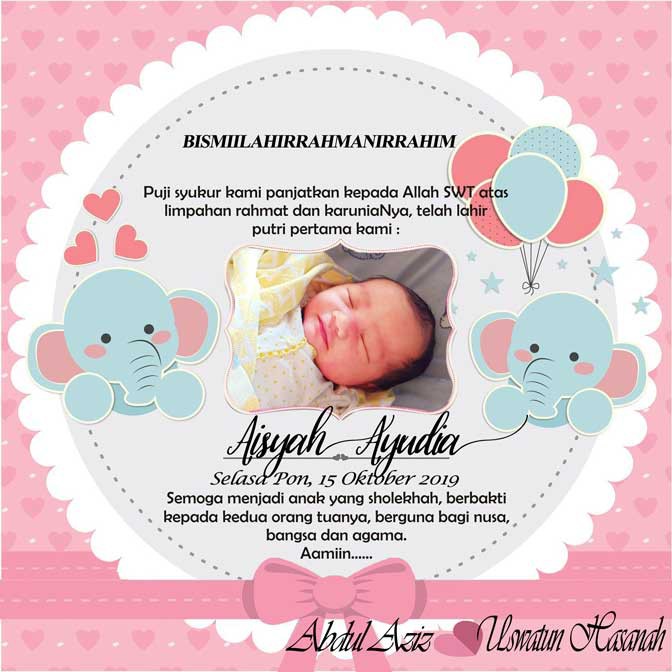 Detail Undangan Puputan Bayi Word Nomer 30