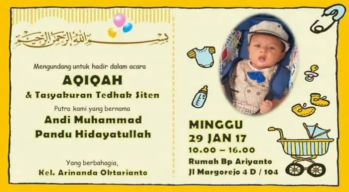 Detail Undangan Puputan Bayi Word Nomer 45