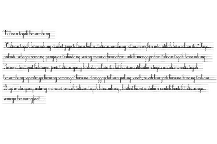 Detail Gambar Tulisan Tegak Bersambung Nomer 30