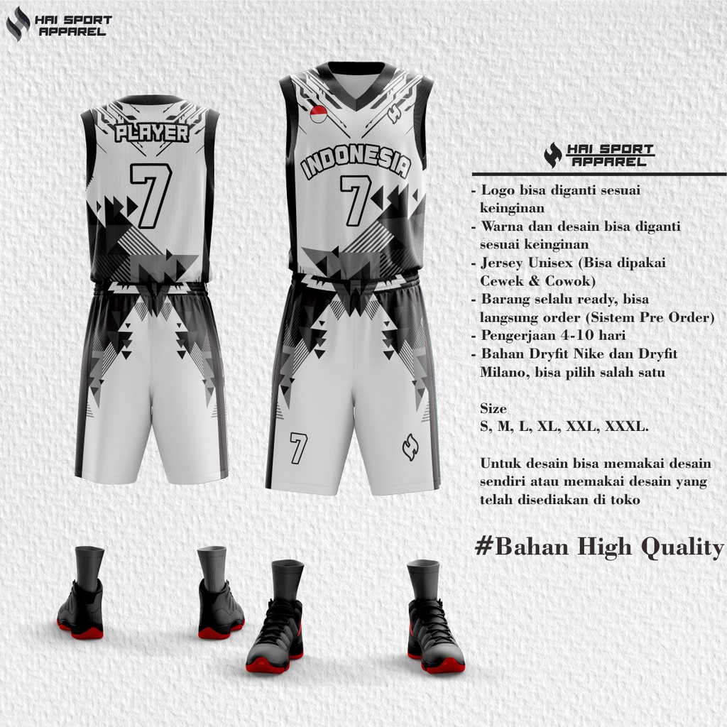 Detail Desain Jersey Basket Keren Nomer 5