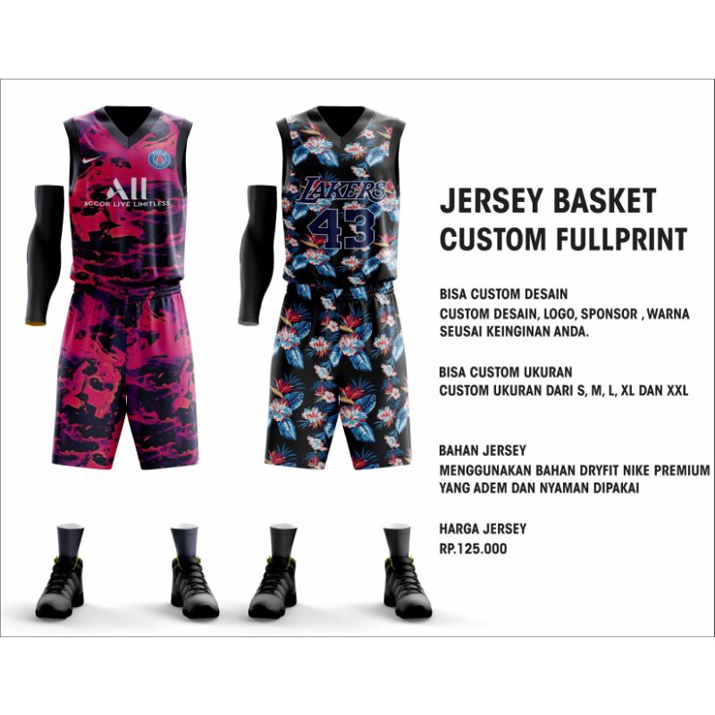 Detail Desain Jersey Basket Keren Nomer 52