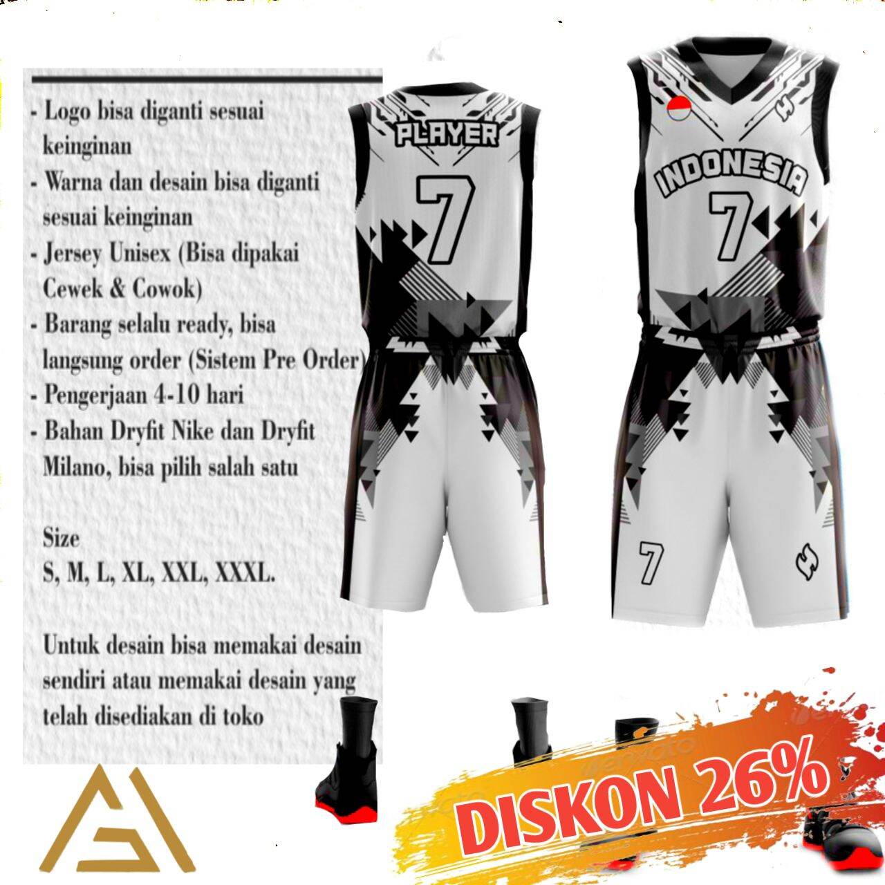 Detail Desain Jersey Basket Keren Nomer 47