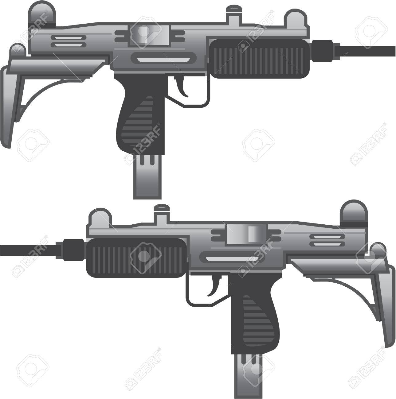 Detail Machine Gun Clip Art Nomer 43