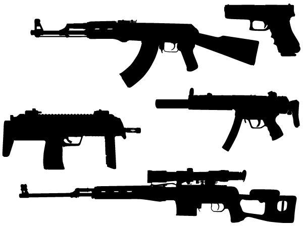 Detail Machine Gun Clip Art Nomer 28