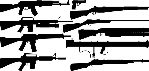 Detail Machine Gun Clip Art Nomer 34