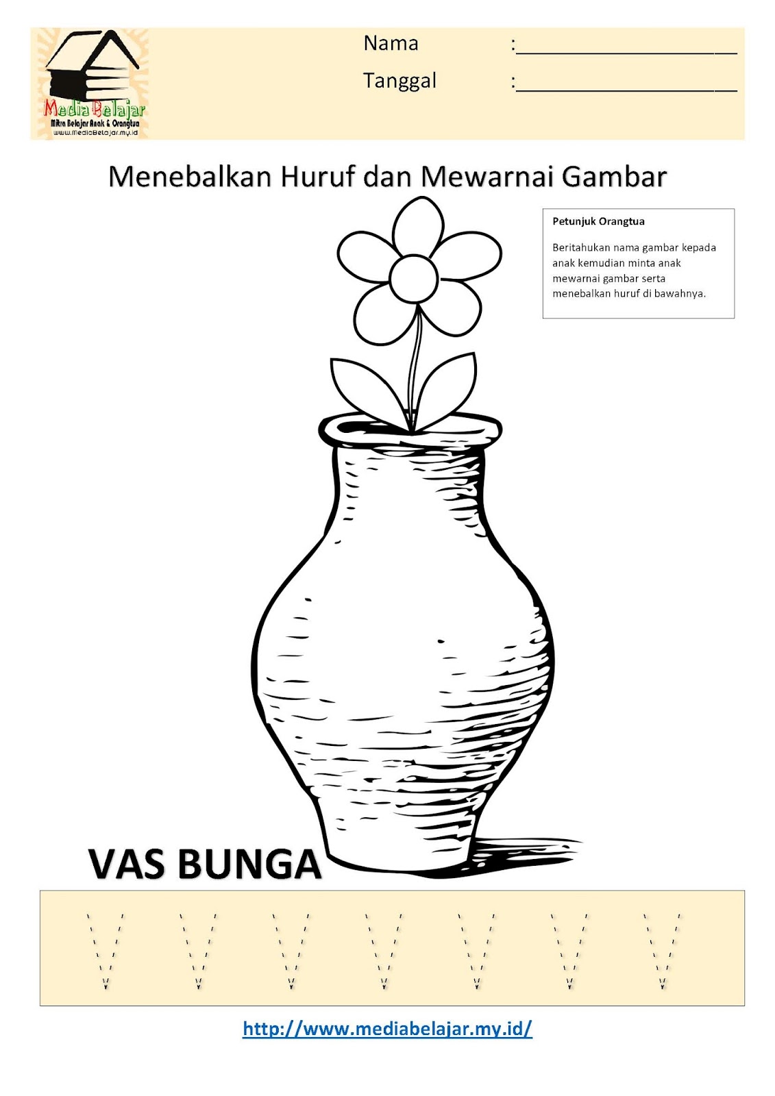 Detail Mewarnai Vas Bunga Nomer 17