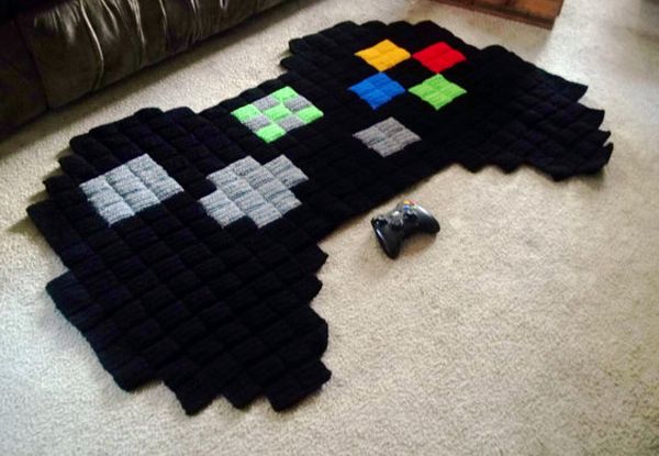 Oversized video game controller rug