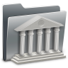 3d, library, folder Icon