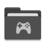 Folder, black, games Icon