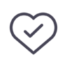 Check, heart Icon