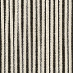 Timeless Ticking - Black / Cream Fabric