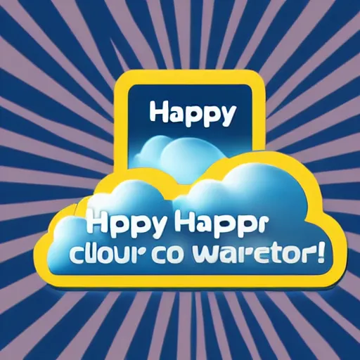 Image similar to happy cloud app logo, digital art, award winning