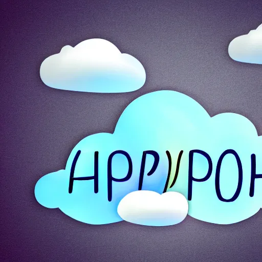 Image similar to happy cloud app logo, digital art, award winning