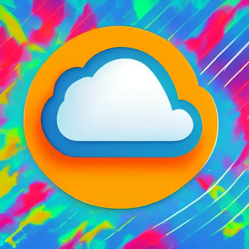 Image similar to happy cloud app logo, digital art, award winning