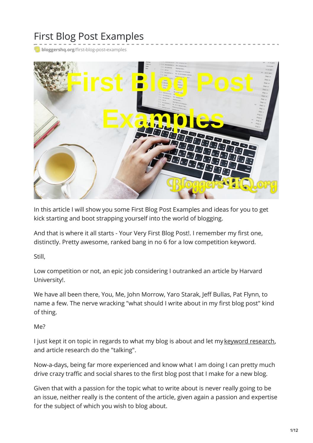 Blog Post Examples