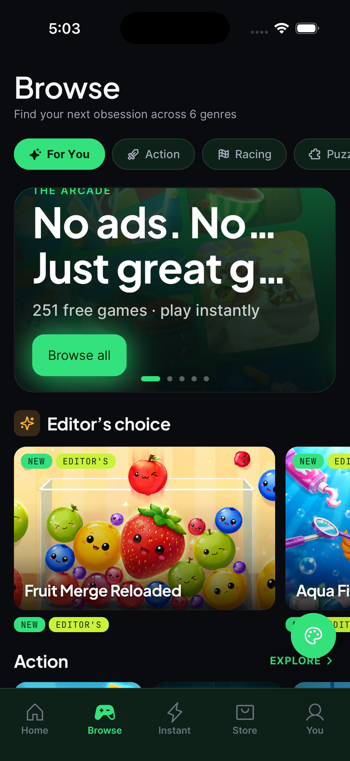 Arcade browse — Mobile kit