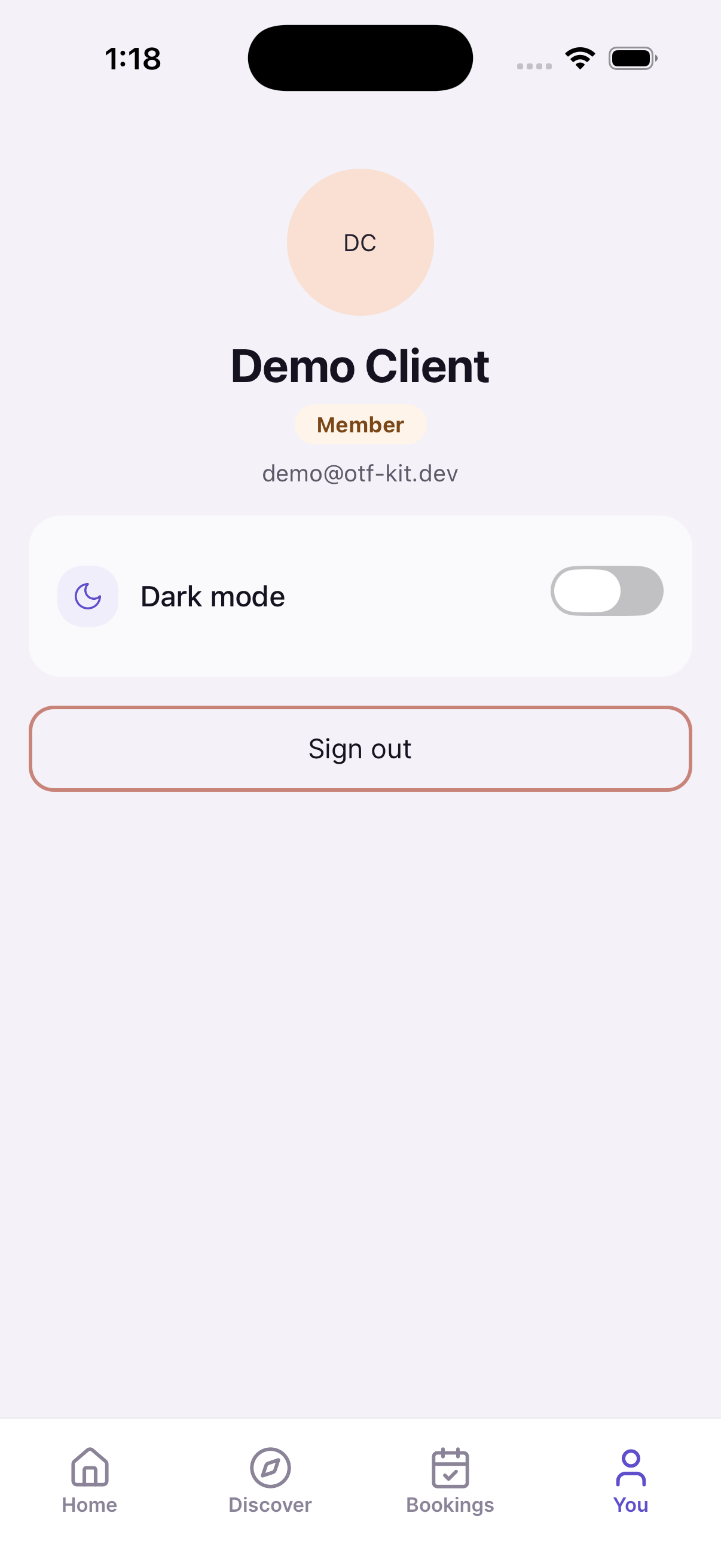 Cadence account — Mobile kit