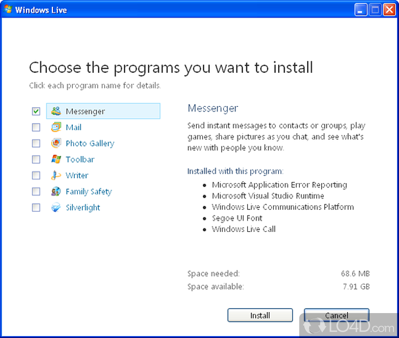 Windows Live Messenger screenshot