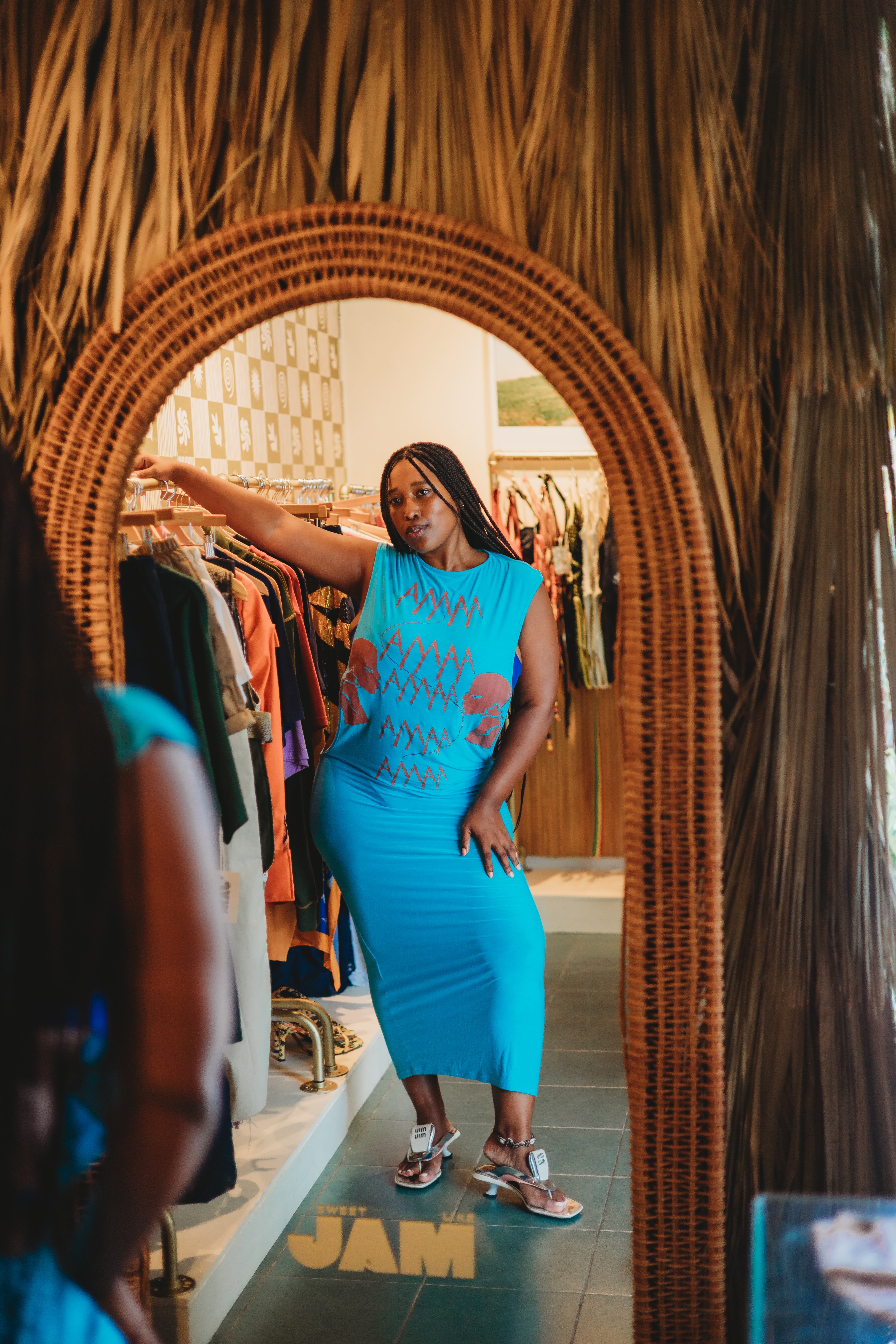 mecca james-williams wearing jamaican fashion brands