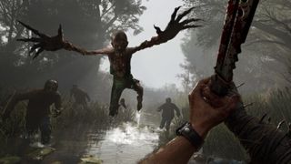 Upcoming horror games - A zombie jumping at a player during the upcoming game, Dying Light: The Beast. 