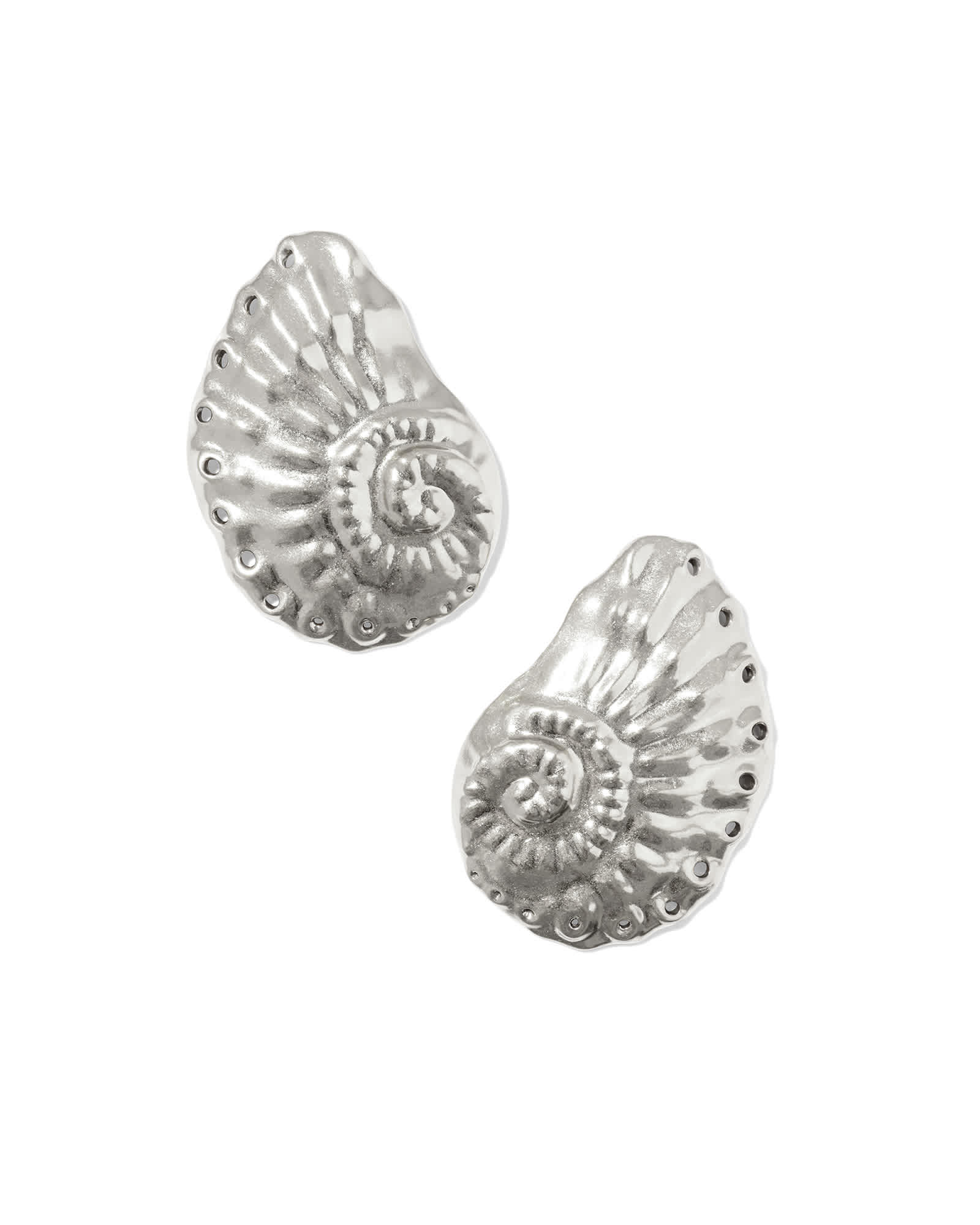 Marina Statement Stud Earrings in Vintage Silver