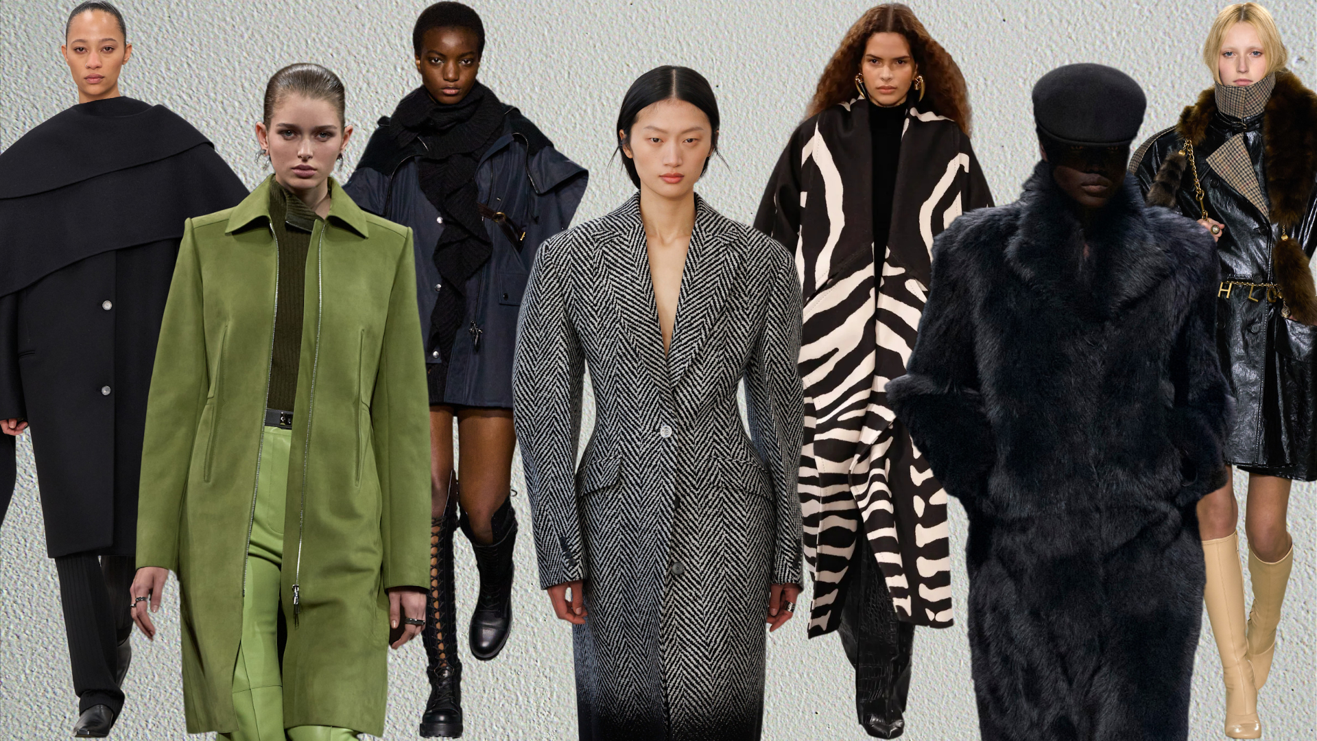 2025 coat trends at Calvin Klein, Dior, Balmain, Chloé, Hermès, Givenchy, and Khaite&#039;s Fall 2025 runway shows
