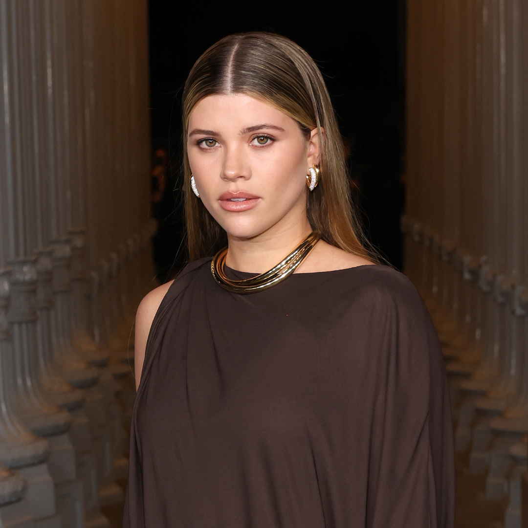 Sofia Richie Grainge attends the LACMA Art+Film Gala in a brown dress.
