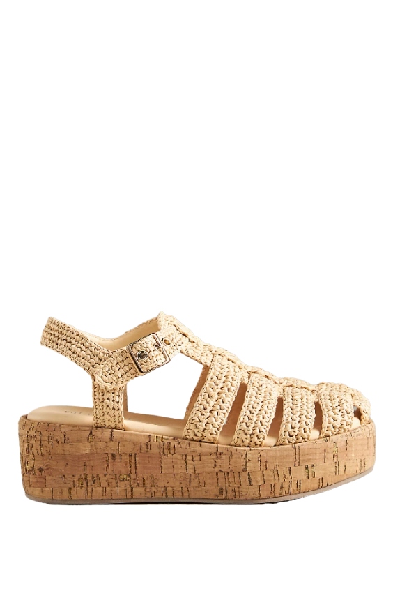 Silent D Fisherman Cork-Bottom Platform Flats