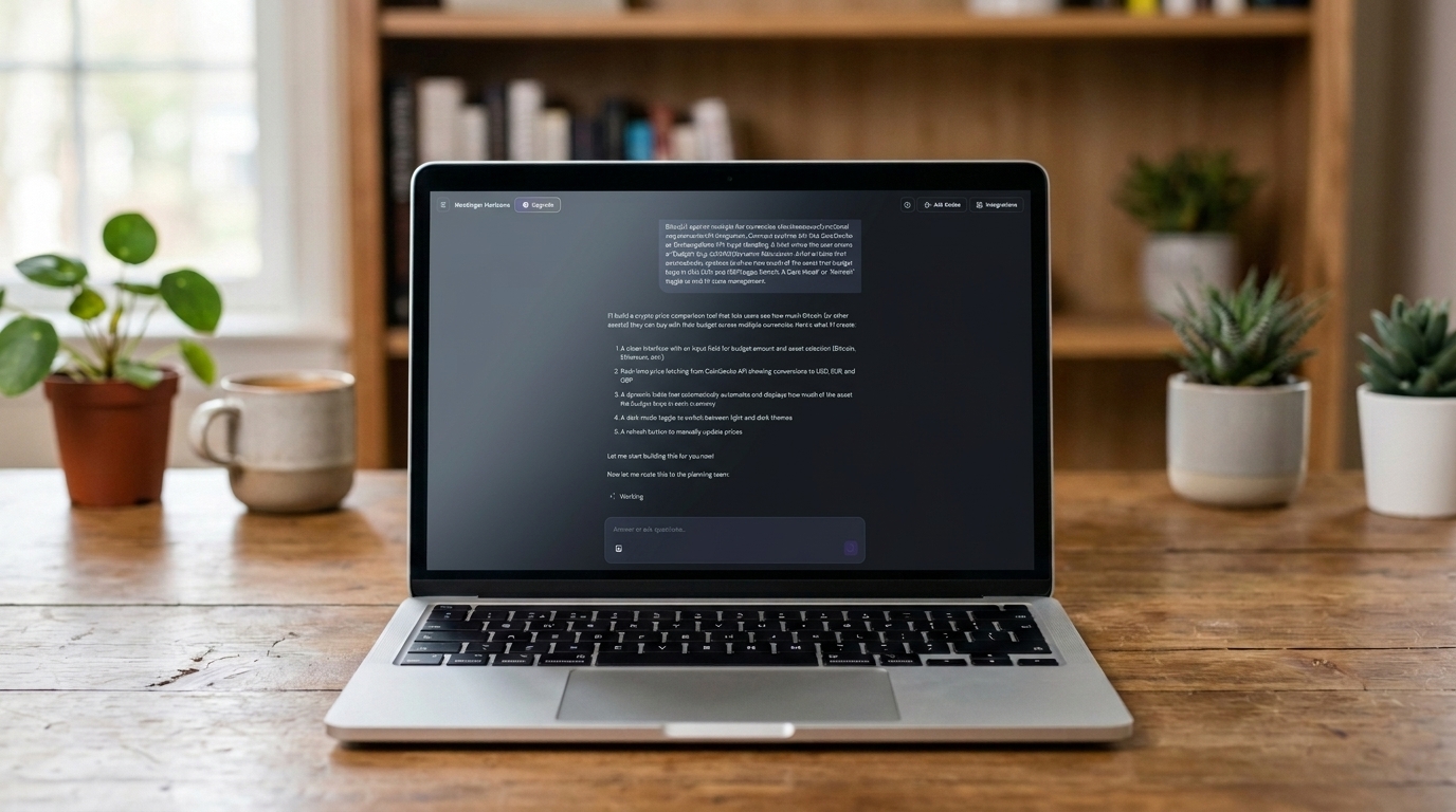 Welcome page of the Hostinger Horizons no-code platform