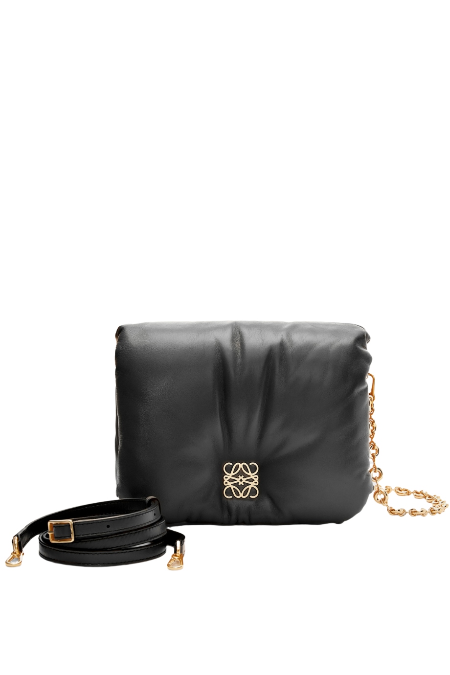 Puffer Goya in Pleated Shiny Nappa Lambskin