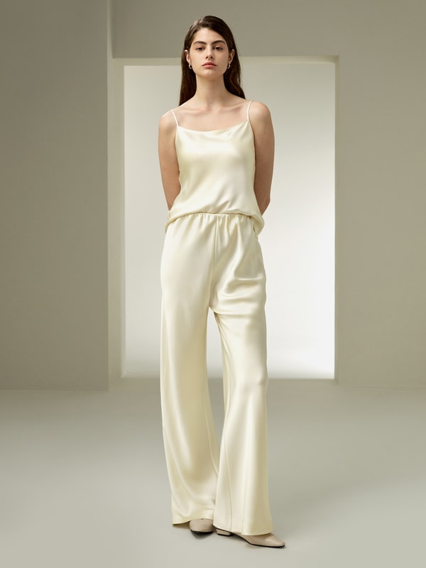 Full Bias Cut Silk Pants
