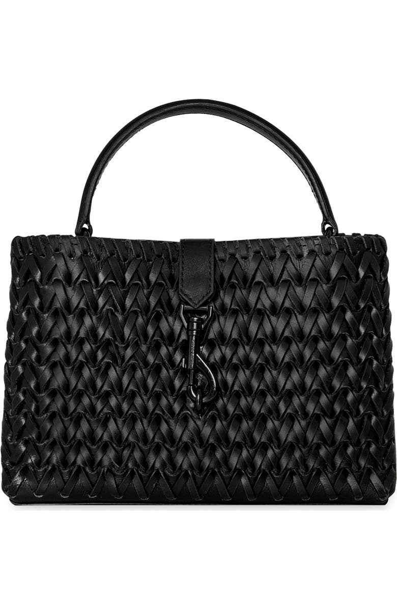 Megan Woven Leather Top Handle Bag
