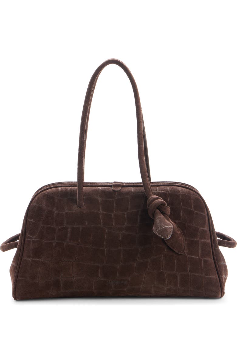Le Turismo Croc Embossed Suede Bowling Bag