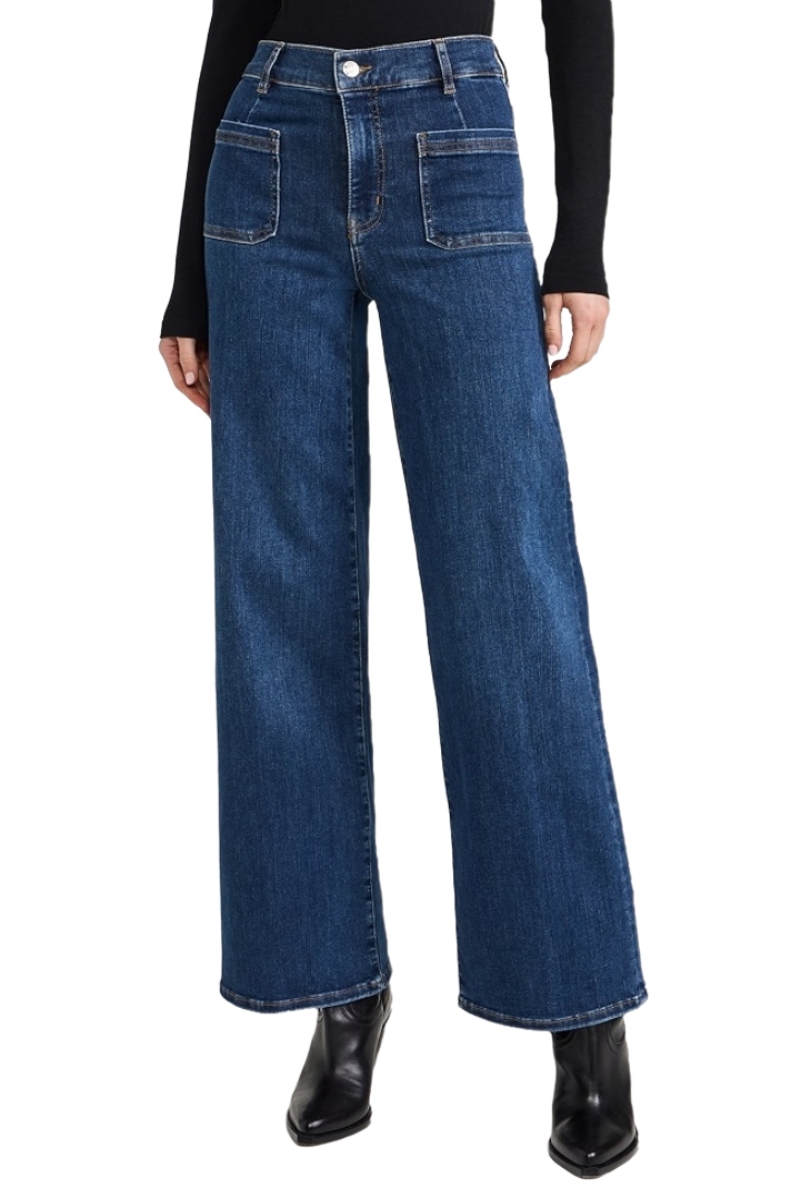 Frame Le Slim Palazzo Bardot Pocket Jeans