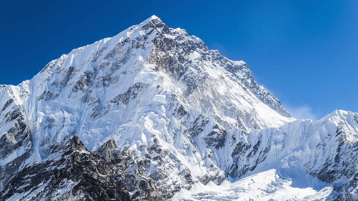 A view of the Nepalese side of Mount Everest from Khumbu, a region in northeastern Nepal.