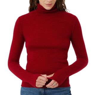 Cloud Cashmere Polo Jumper | Red