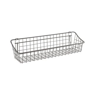 A long wire black metal basket