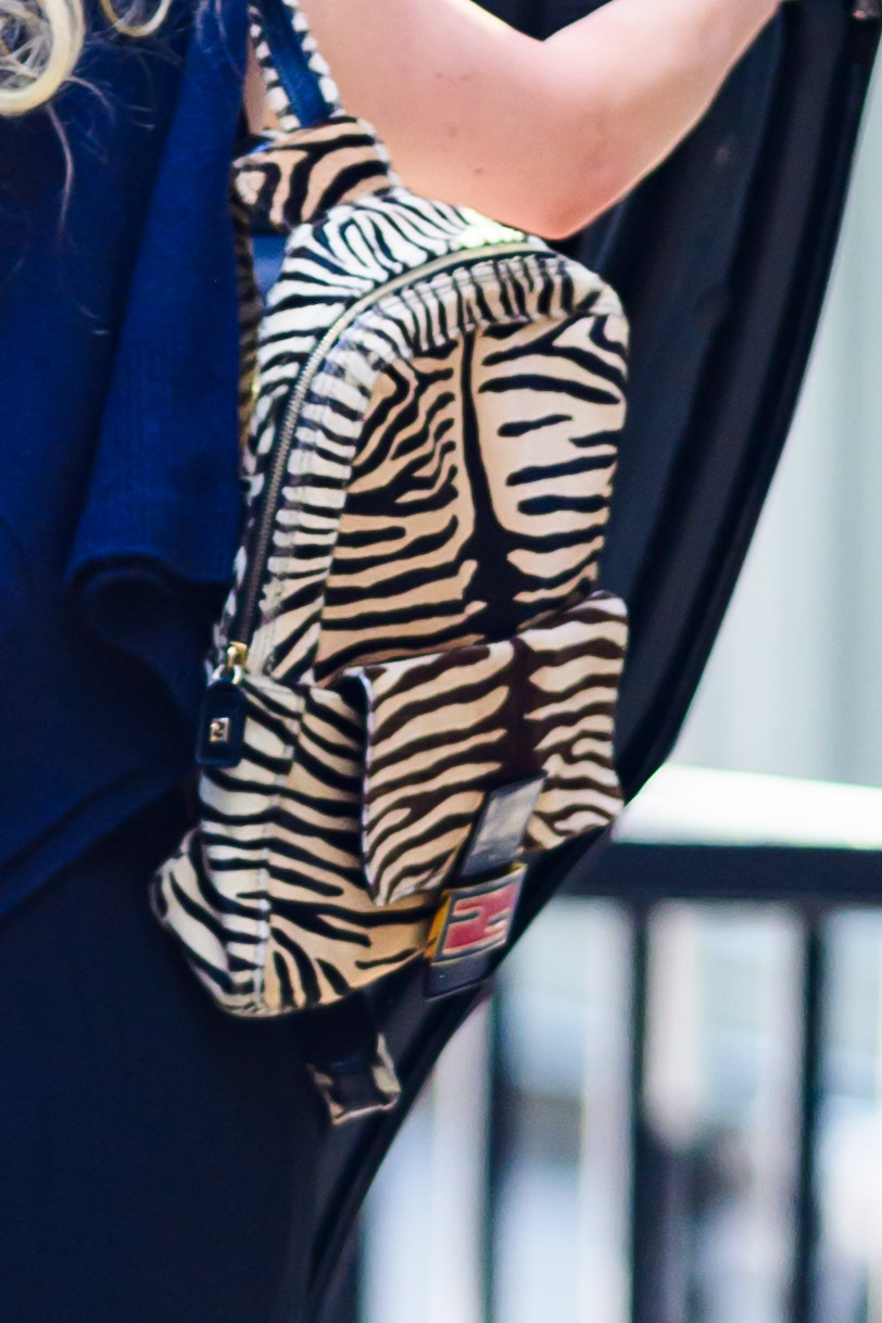 Jennifer Lawrence carried a zebra-print backpack in NYC
