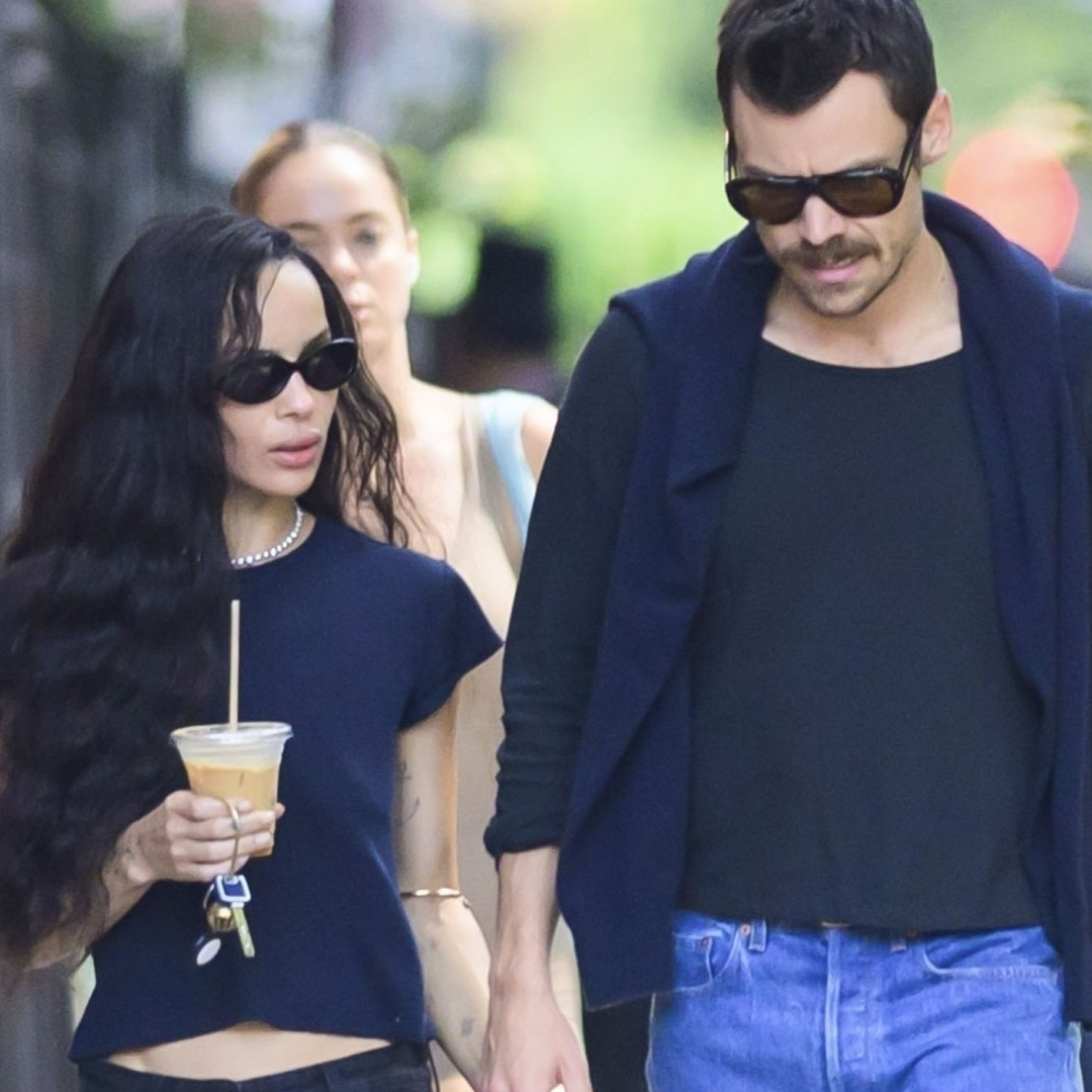 Zoë Kravitz was spotted with Harry Styles again—this time in matching T-shirts and jeans