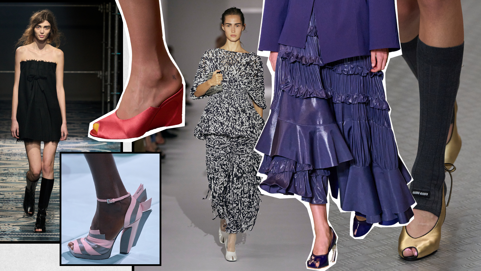 Peep-toe shoe trend at Prada, Fendi, Khaite, Tory Burch, Miu Miu